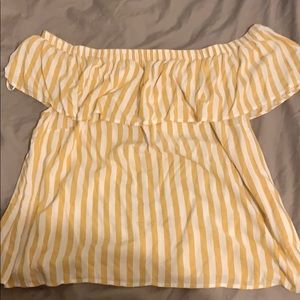 Yellow stripped halter top!